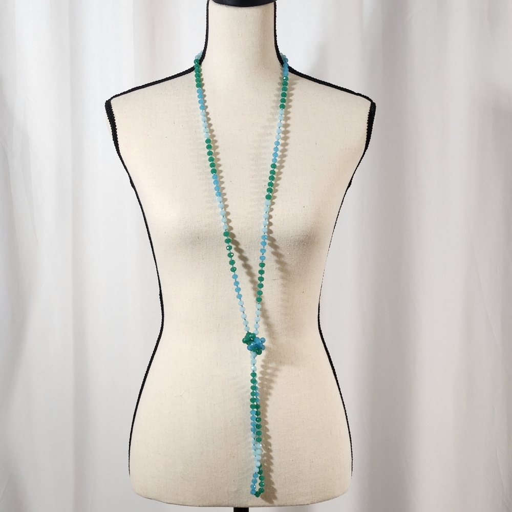 Blues and Greens Crystal Necklace